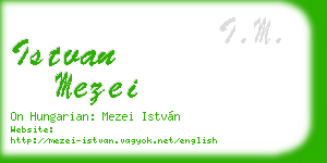 istvan mezei business card